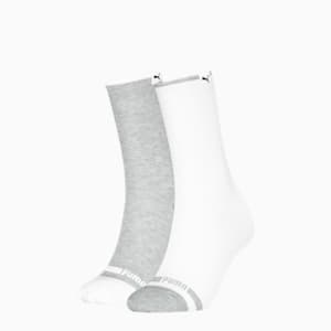 Classic Rib Socks Women (2-pack), white / grey, extralarge-GBR