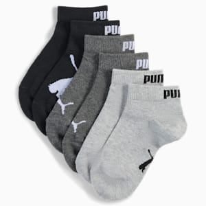Assorted PUMA socks for adults, featuring logo details in black, grey and white tones.