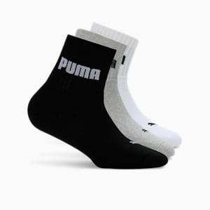 Sport Quarter Socks Pack of 3, black/white/grey, extralarge-IND
