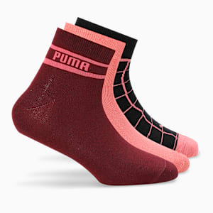 Sports Quarter Socks Pack of 3, Intense Red/Heartfelt/Black, extralarge-IND