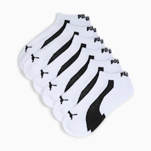 Men's Half-Terry Low Cut Socks (6 Pairs), WHITE / BLACK, extralarge
