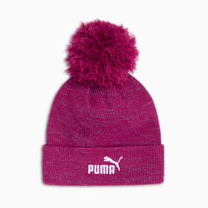 Ribbed Pom Pom Beanie, BRIGHT PURPLE, extralarge