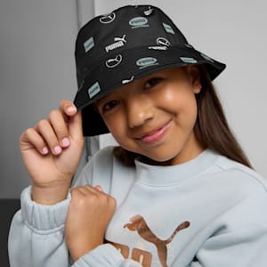 Big Kids' Bucket Cap, BLACK, extralarge