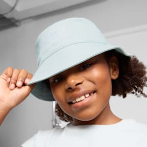 Mirror Logo Big Kids' Bucket Hat, LT BLUE PASTEL, extralarge