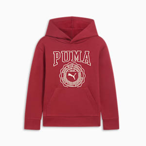 Sudadera con capucha para niños grandes PUMA SQUAD, INTENSE RED, extralarge