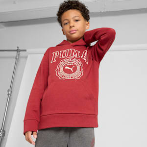 Sudadera con capucha para niños grandes PUMA SQUAD, INTENSE RED, extralarge