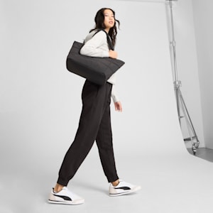 PUMA Plush Delux Tote Bag, BLACK TRADITIONAL, extralarge