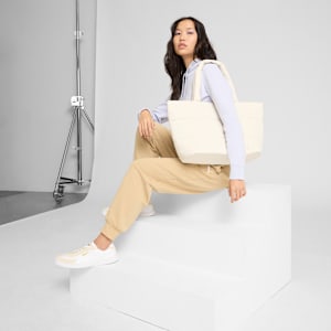 Bolsa tote de compras Plush Delux PUMA, CREAM, extralarge