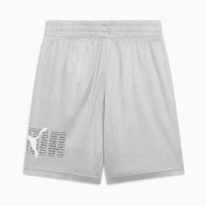 PUMA Logo Lab Pack Little Kids' Shorts, LIGHT HEATHER GREY, extralarge