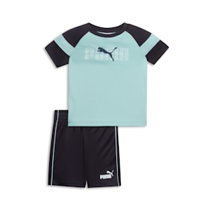 2-Piece Interlock Toddlers' Tee And Shorts Set, MODERN MINT, extralarge