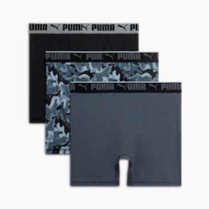 Bóxers camo estilo deportivo para hombre (paquete de 3), BLACK / GREY, extralarge