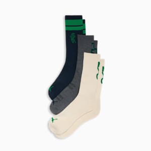 Men's Half-Terry Crew Lenght Socks (3 Pairs), NAVY COMBO, extralarge