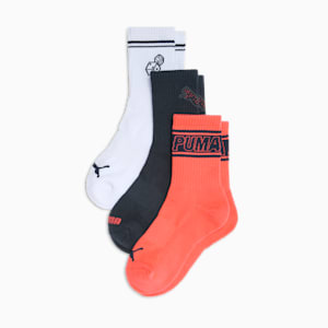 Women's Half-Terry Low Cut Socks (3 Pairs), CORAL, extralarge