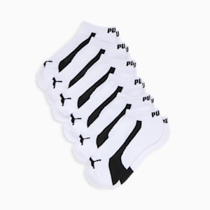 Women's Half-Terry Low Socks (6 Pairs), WHITE / BLACK, extralarge