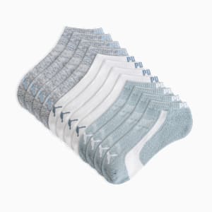 Women's Half-Terry Low Socks (6 Pairs), LT BLUE / PASTEL, extralarge