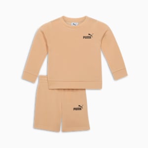 2-Piece Toddlers' Pullover Crew And Shorts Set, LIGHT SAND, extralarge
