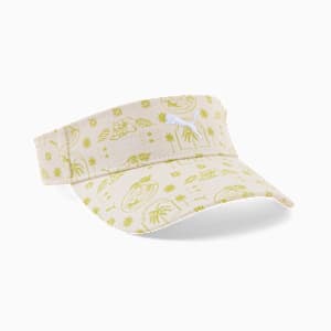 Sunset Adjustable Visor, GREEN/WHITE, extralarge