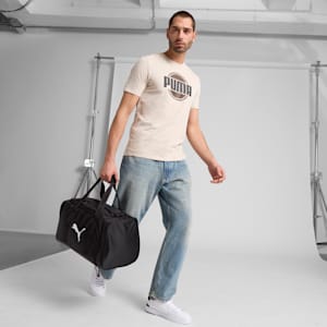 Small Gym Duffel Bag, BLACK/WHITE, extralarge