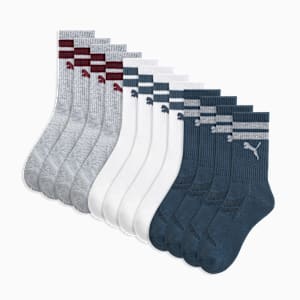 6PK Womens 1/2 Terry Crew Women, DARK BLUE, extralarge