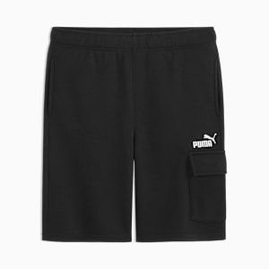Basic Essentials Big Kids' Fleece Cargo Shorts, PUMA BLACK, extralarge