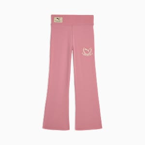 Class Pack Big Kids' High Waist Flared Leggings, POISED PINK, extralarge