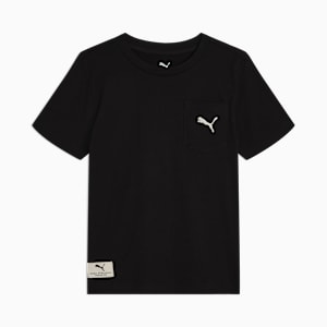 Class Pack Big Kids' Pocket Tee, PUMA BLACK, extralarge