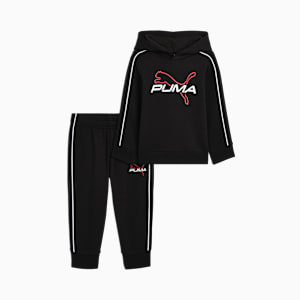 Ensembles assortis chandail et pantalon de survêtement en molleton de coton Bébé, PUMA BLACK, extralarge