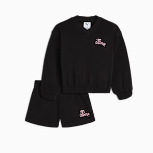 Ensembles assortis chandail et short en molleton Bébé, PUMA BLACK, extralarge