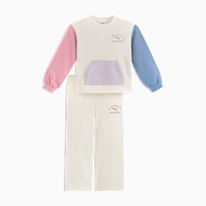 Matching Sets Toddlers'  Fleece Sweatshirt and Wide Leg Pants, ALPINE SNOW, extralarge