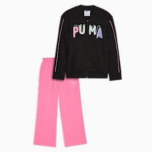 Matching Sets Toddlers' Fleece Jacket and Wide Leg Pants, PUMA BLACK, extralarge