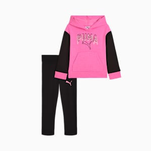 Ensembles assortis chandail en molleton et legging Bébé, PINK PIXEL, extralarge