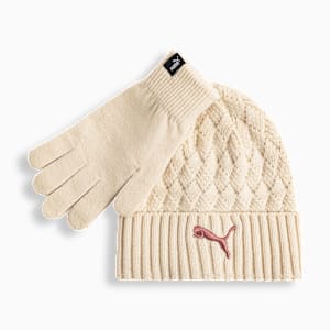 Stone Beanie Glove Set Youth, IVORY, extralarge