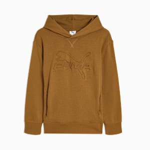 PUMA Essentials Embossed Little Kids' Fleece Hoodie, HONEY BUTTER, extralarge