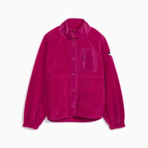 Polar Fleece Women's Sherpa Jacket, PINK/PURPLE, extralarge