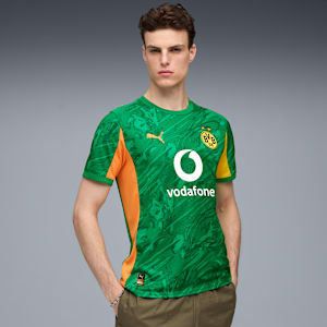 Borussia Dortmund 25/26 Goalkeeper Short Sleeve Jersey Men, Archive Green-Intense Orange, large