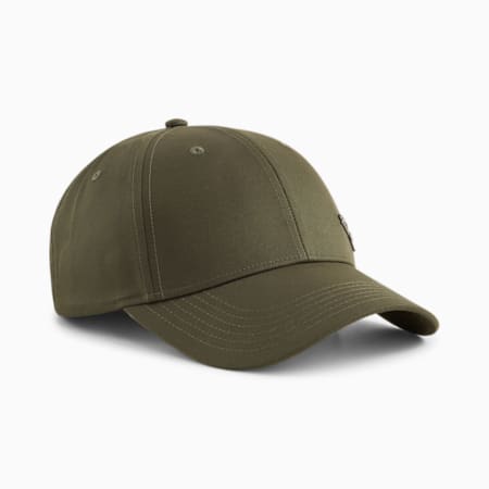 Metal Cat Unisex Cap, Dark Olive, small-THA