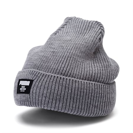 Classic Ribbed Beanie, Medium Gray Heather, small-AUS