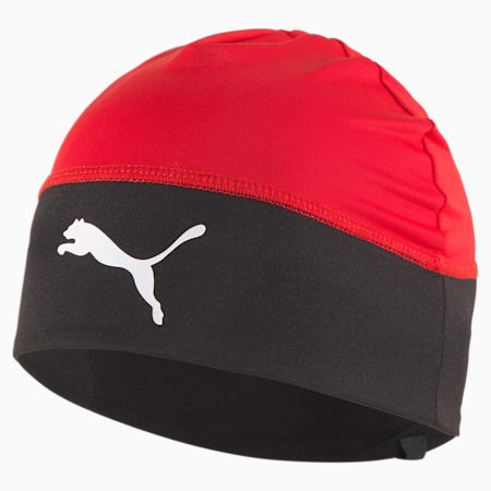 LIGA Kids' Football Beanie, Puma Red-Puma Black, small