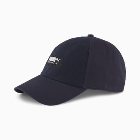 Fabric Baseball Cap, Peacoat, small-THA