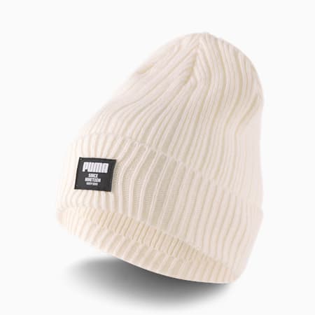 Classic Ribbed Beanie, Ivory Glow, small