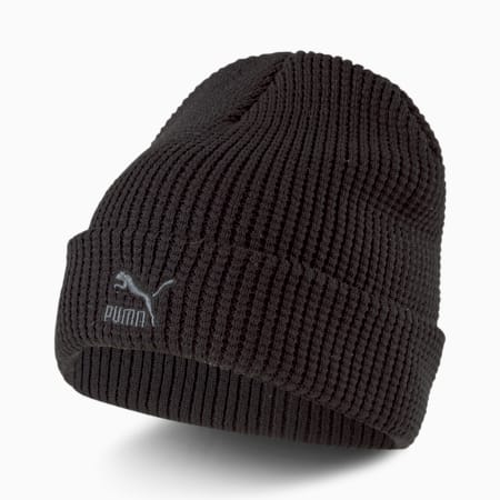 Classics Archive Mid Fit Beanie, Puma Black-gray Logo, small