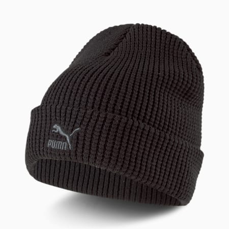 Classics Archive Mid Fit Beanie, Puma Black-gray Logo, small-SEA