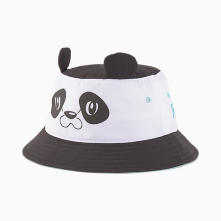 Animal Youth Bucket Hat, Puma White-Puma Black-Panda, small-SEA
