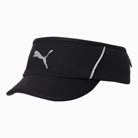 Running Unisex Visor Headband, Puma Black, small-IND