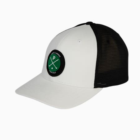 Partender Snapback Men's Golf Cap, Bright White-Puma Black, small