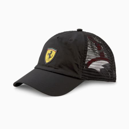 Scuderia Ferrari Sportswear Race Trucker Cap, Puma Black, small-AUS