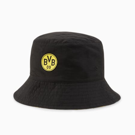 BVB Iconic Football Bucket Hat, Puma Black-Cyber Yellow, small