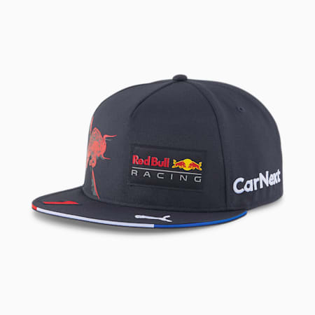 Red Bull Racing Replica Verstappen Flat Brim Cap, NIGHT SKY-Chinese Red, small