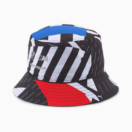 BMW M Motorsport Bucket Hat, Puma White-AOP, small-AUS