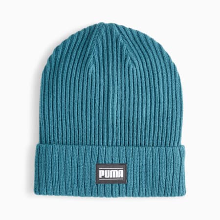 Classic Cuff Ribbed Beanie, Cold Green, small